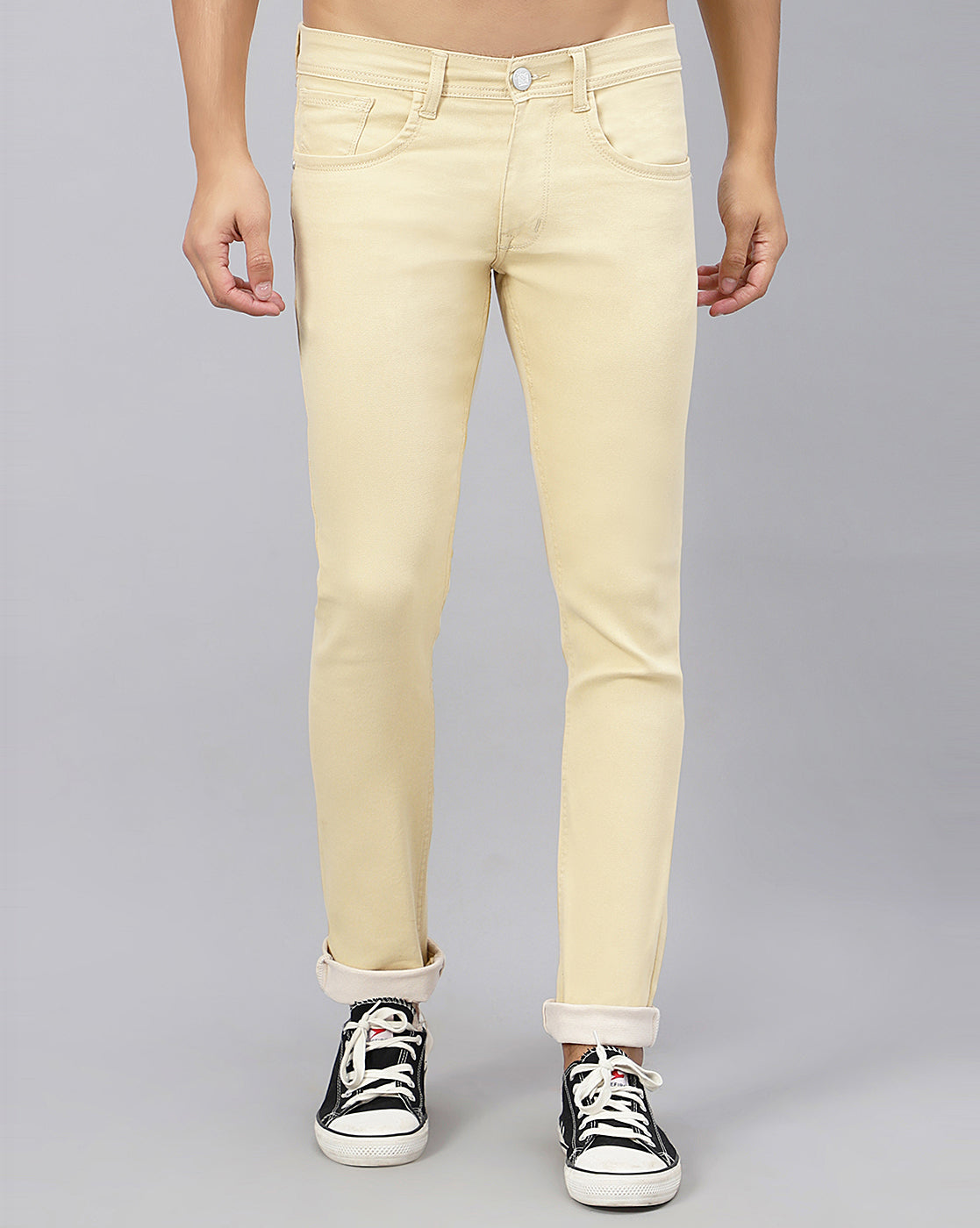 True Colors of India®️ (TCI) Men Beige Slim Fit Jeans