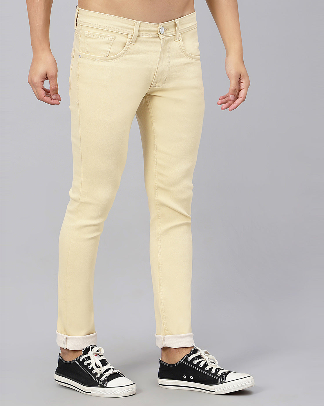 True Colors of India®️ (TCI) Men Beige Slim Fit Jeans