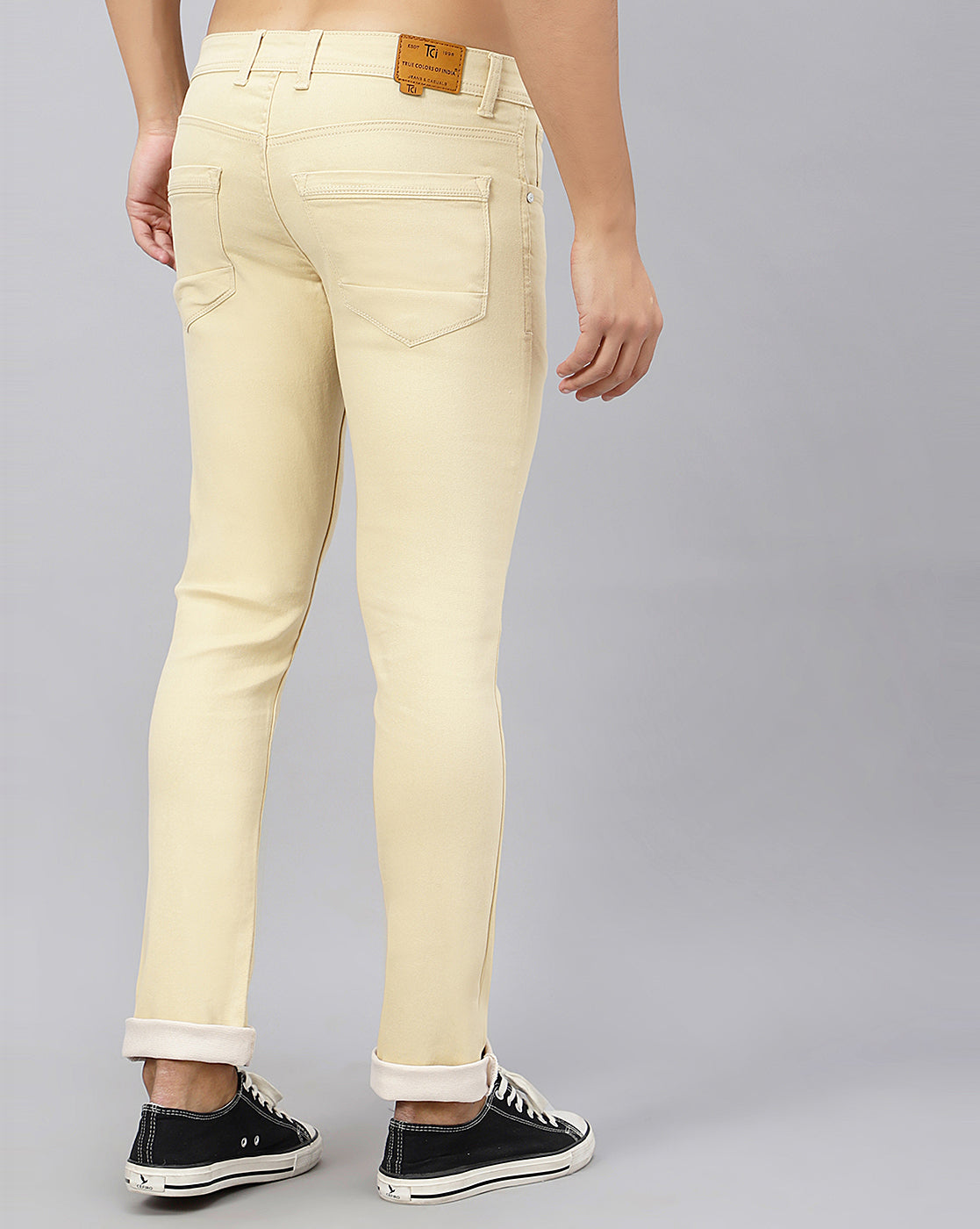 True Colors of India®️ (TCI) Men Beige Slim Fit Jeans