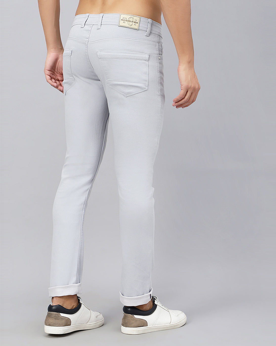 True Colors of India®️ (TCI) Men Light Grey Slim Fit Jeans