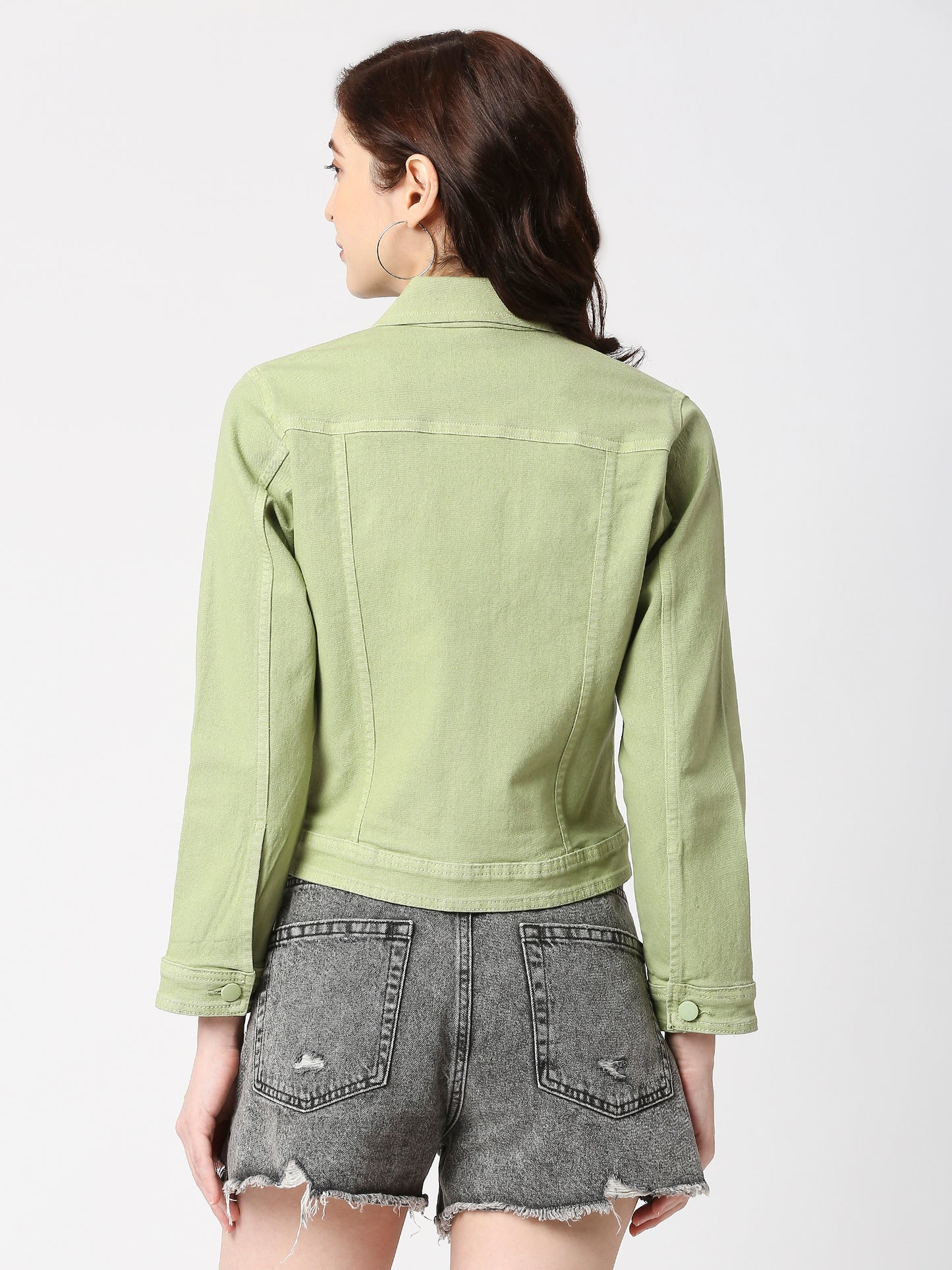 Cefalu®️ Women Denim Cotton Pista Jacket