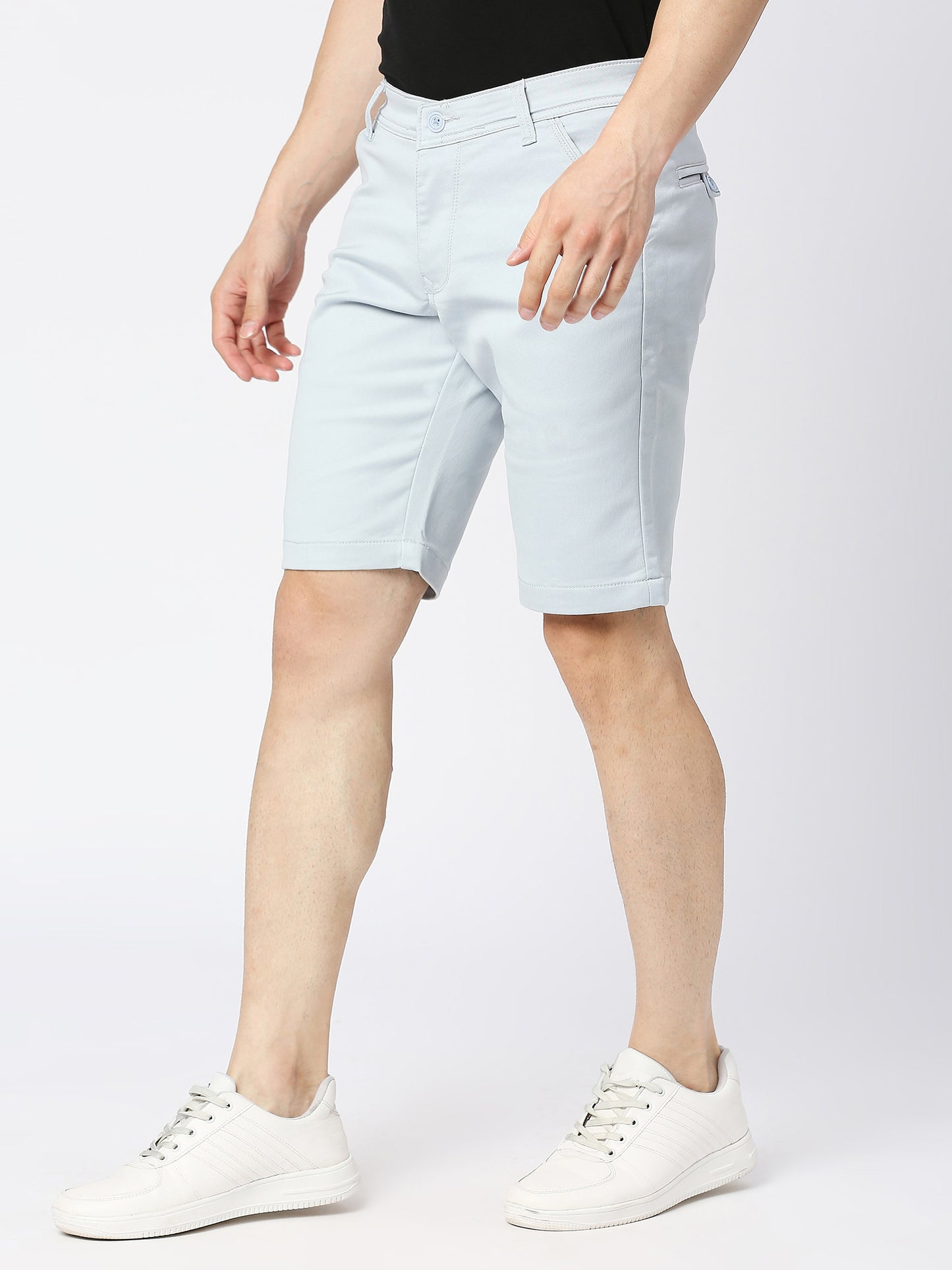 True Colors of India®️ (TCI) Men's Silver Grey Chino Shorts