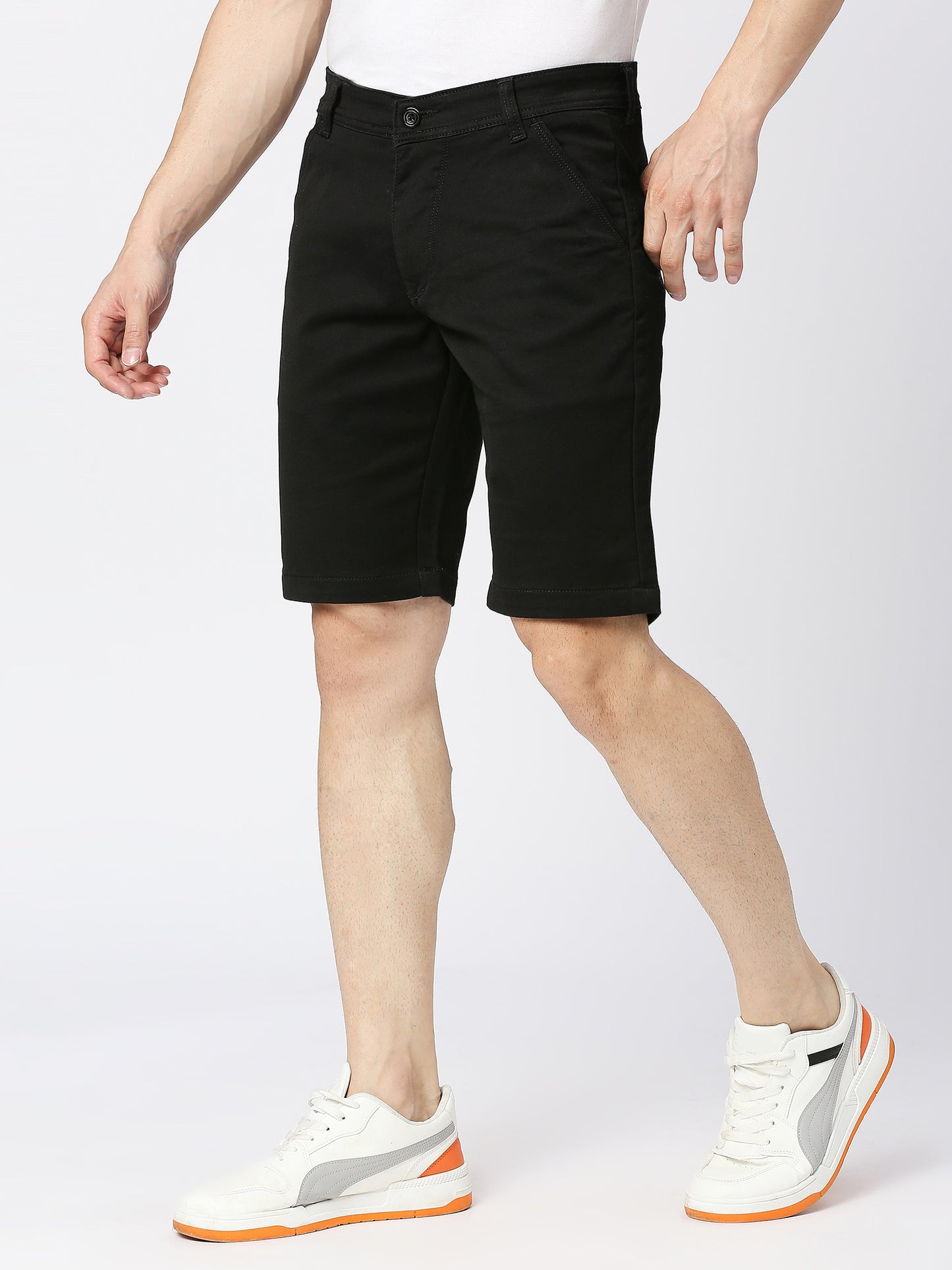 True Colors of India®️ (TCI) Men's Black Chino Shorts