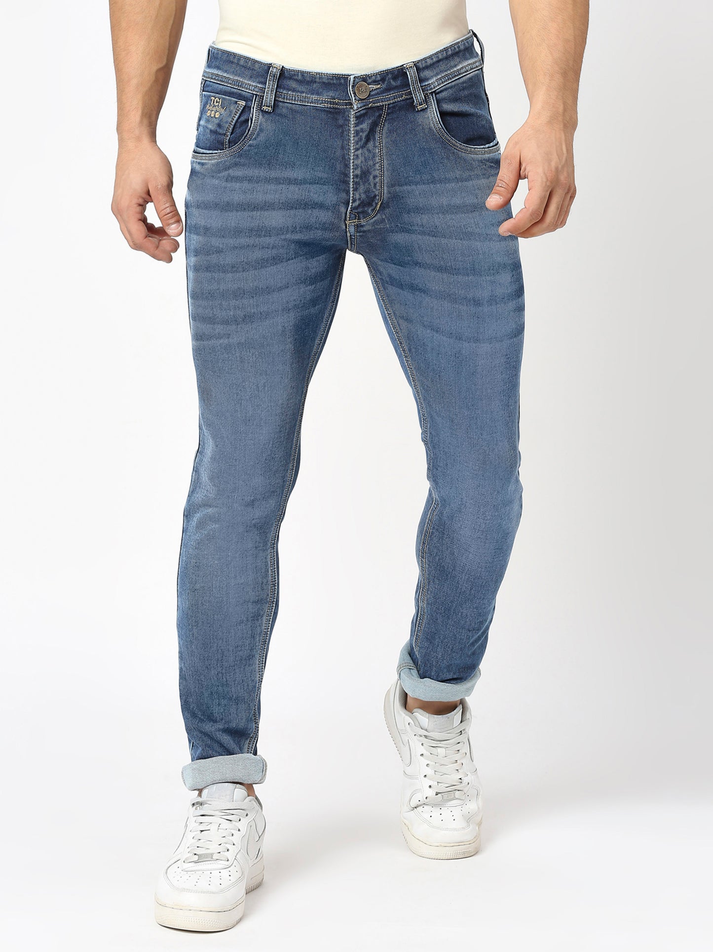 True Colors of India®️ (TCI) Men's Blue Whisker Jeans