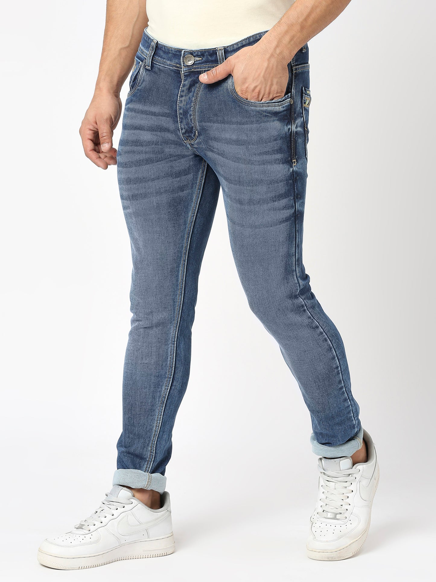 True Colors of India®️ (TCI) Men's Blue Whisker Jeans