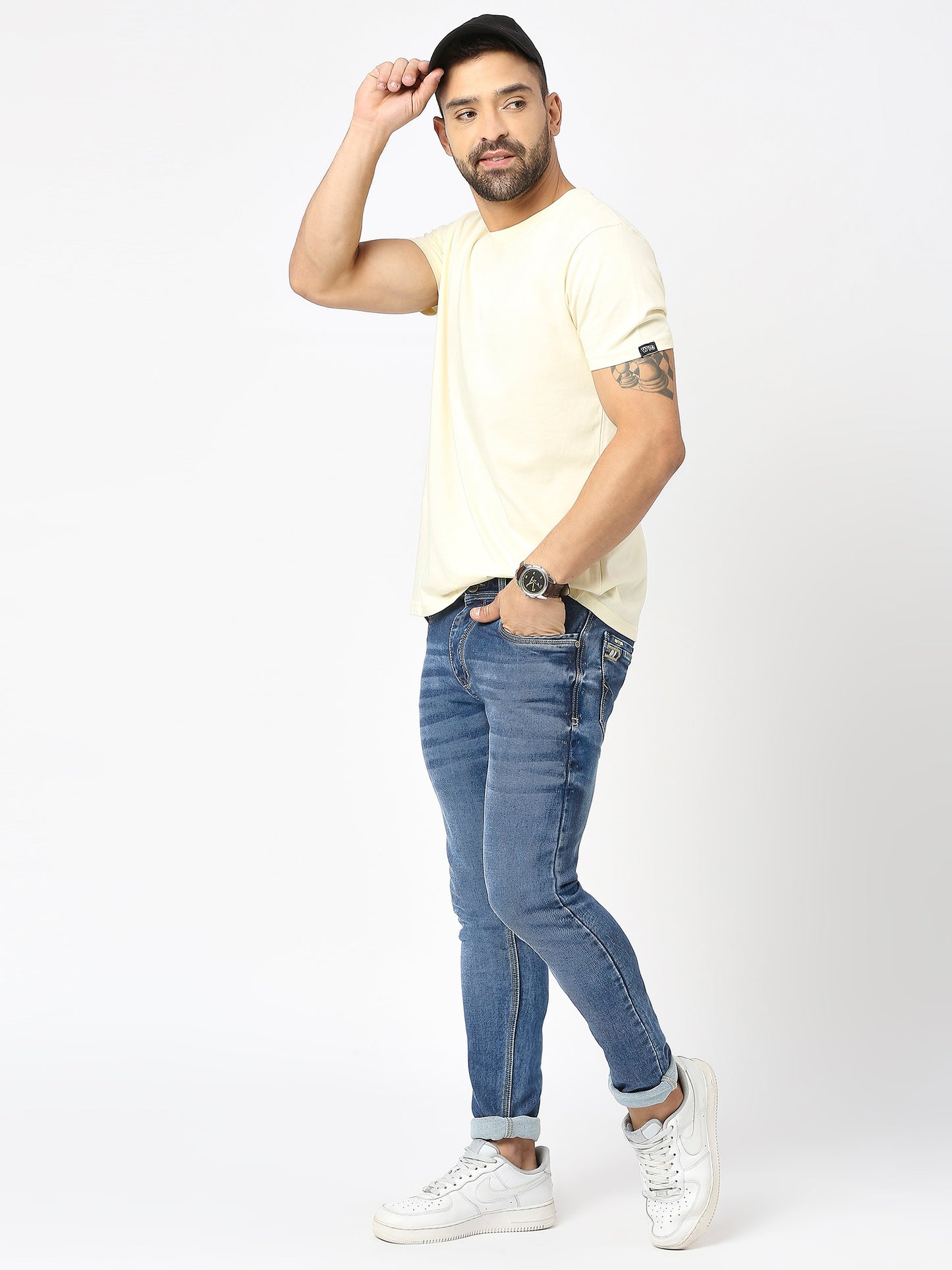 True Colors of India®️ (TCI) Men's Blue Whisker Jeans