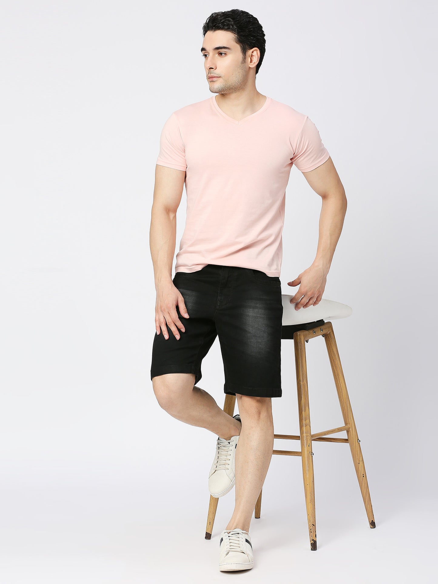 True Colors of India®️ (TCI) Men's Black Chino Shorts