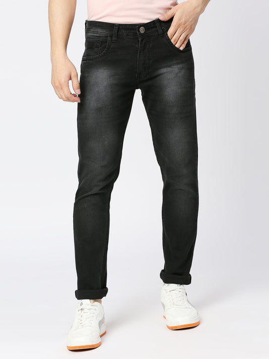 True Colors of India®️ (TCI) Men's Spary Whisker Black Jeans