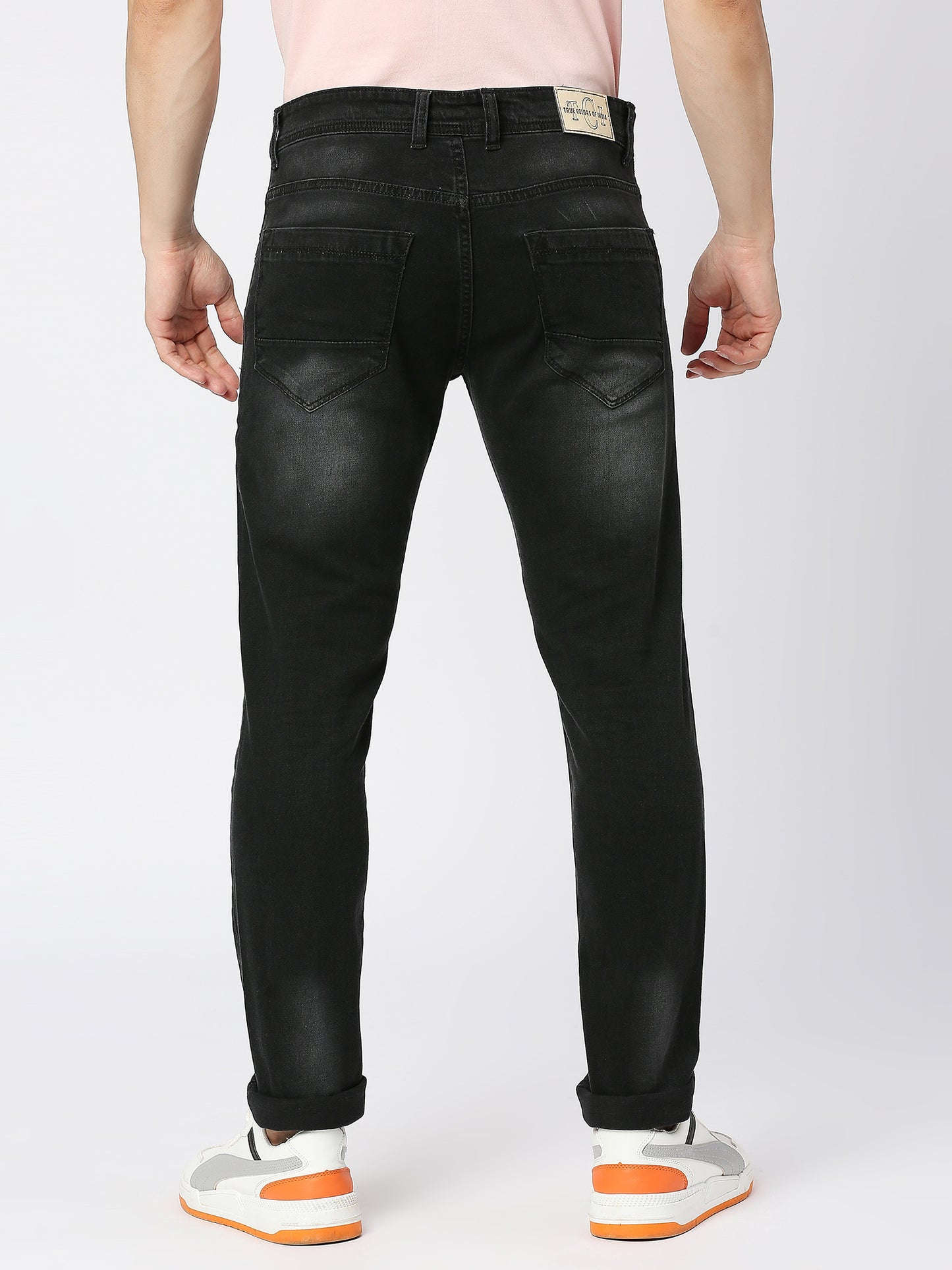 True Colors of India®️ (TCI) Men's Spary Whisker Black Jeans