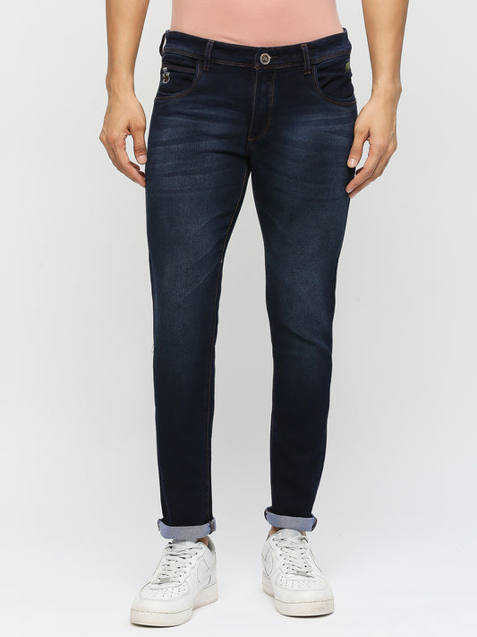 True Colors of India®️ (TCI) Ink Blue Men's Slim Fit Stretchable Fabric Casual Wear Denim Jeans