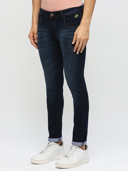 True Colors of India®️ (TCI) Ink Blue Men's Slim Fit Stretchable Fabric Casual Wear Denim Jeans