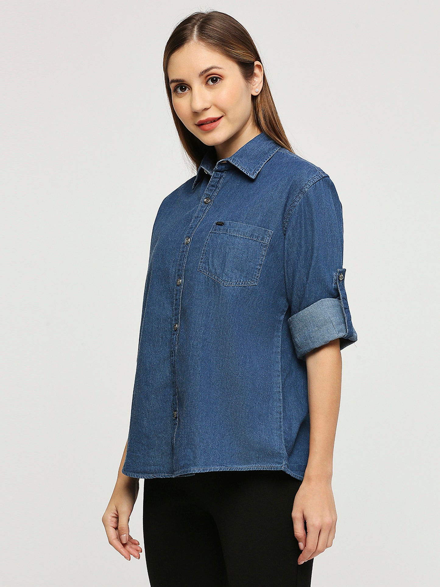 Cefalu®️ denim oversized shirt for women