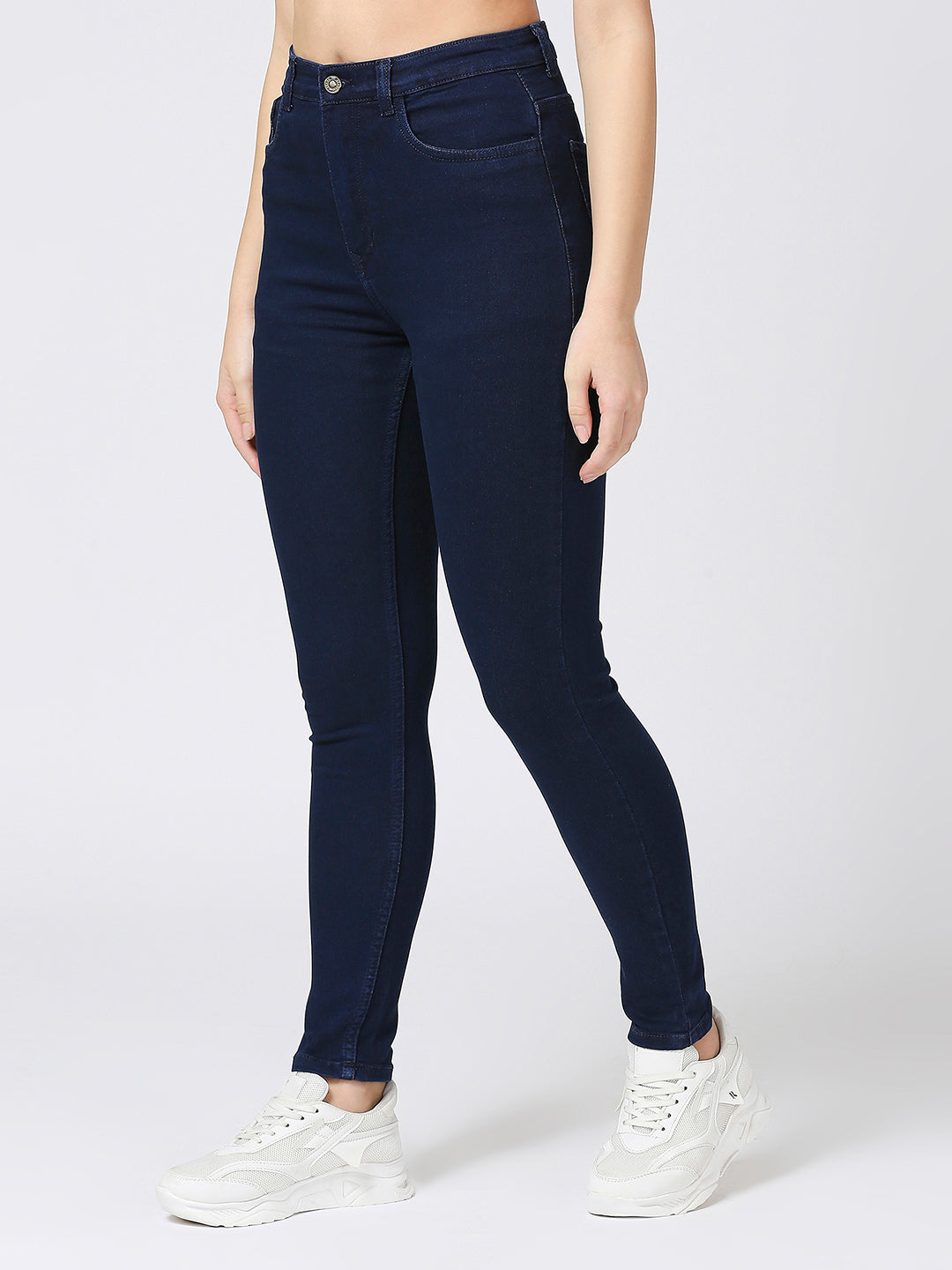 Cefalu High Waisted Stretchable Skinny Fit Jeans For Women