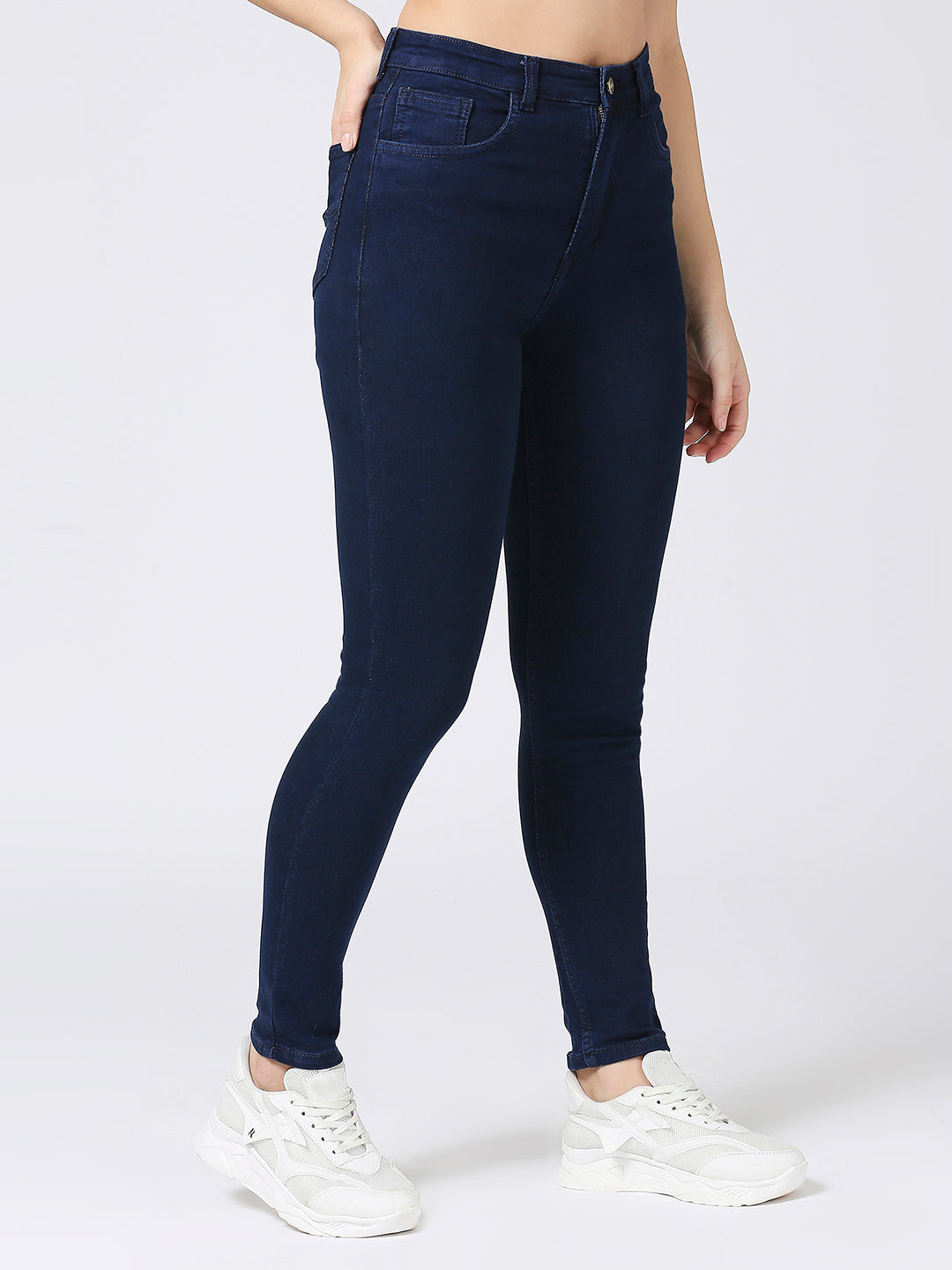 Cefalu High Waisted Stretchable Skinny Fit Jeans For Women