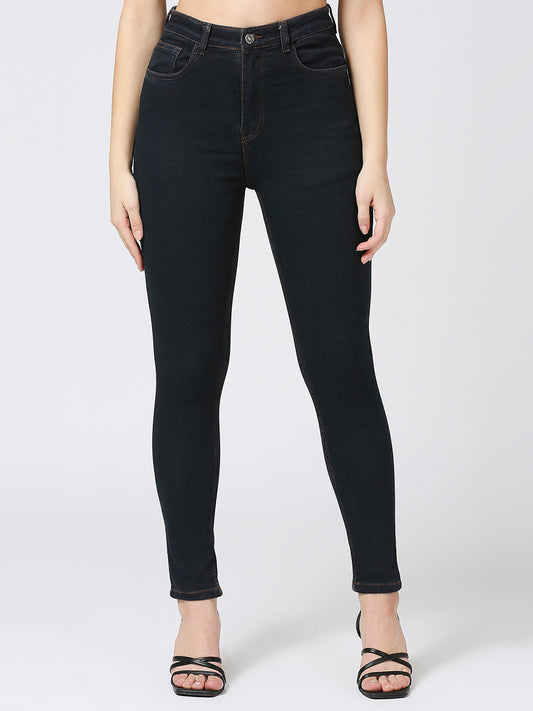 Cefalu High Waisted Stretchable Skinny Fit Jeans For Women