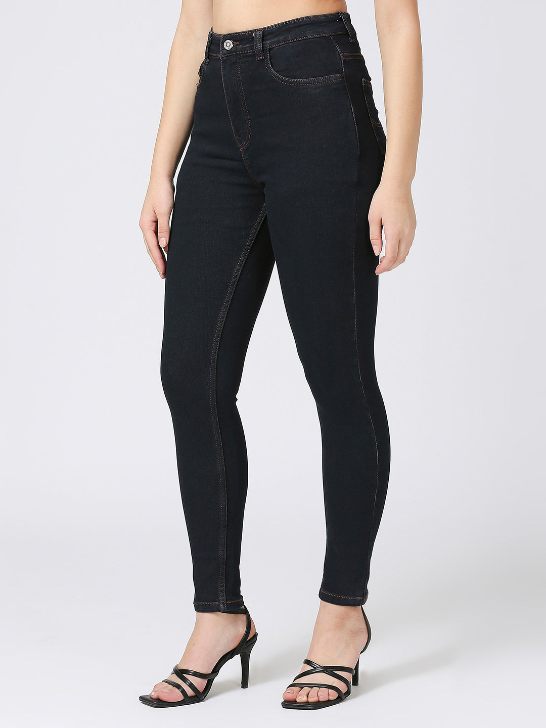 Cefalu High Waisted Stretchable Skinny Fit Jeans For Women