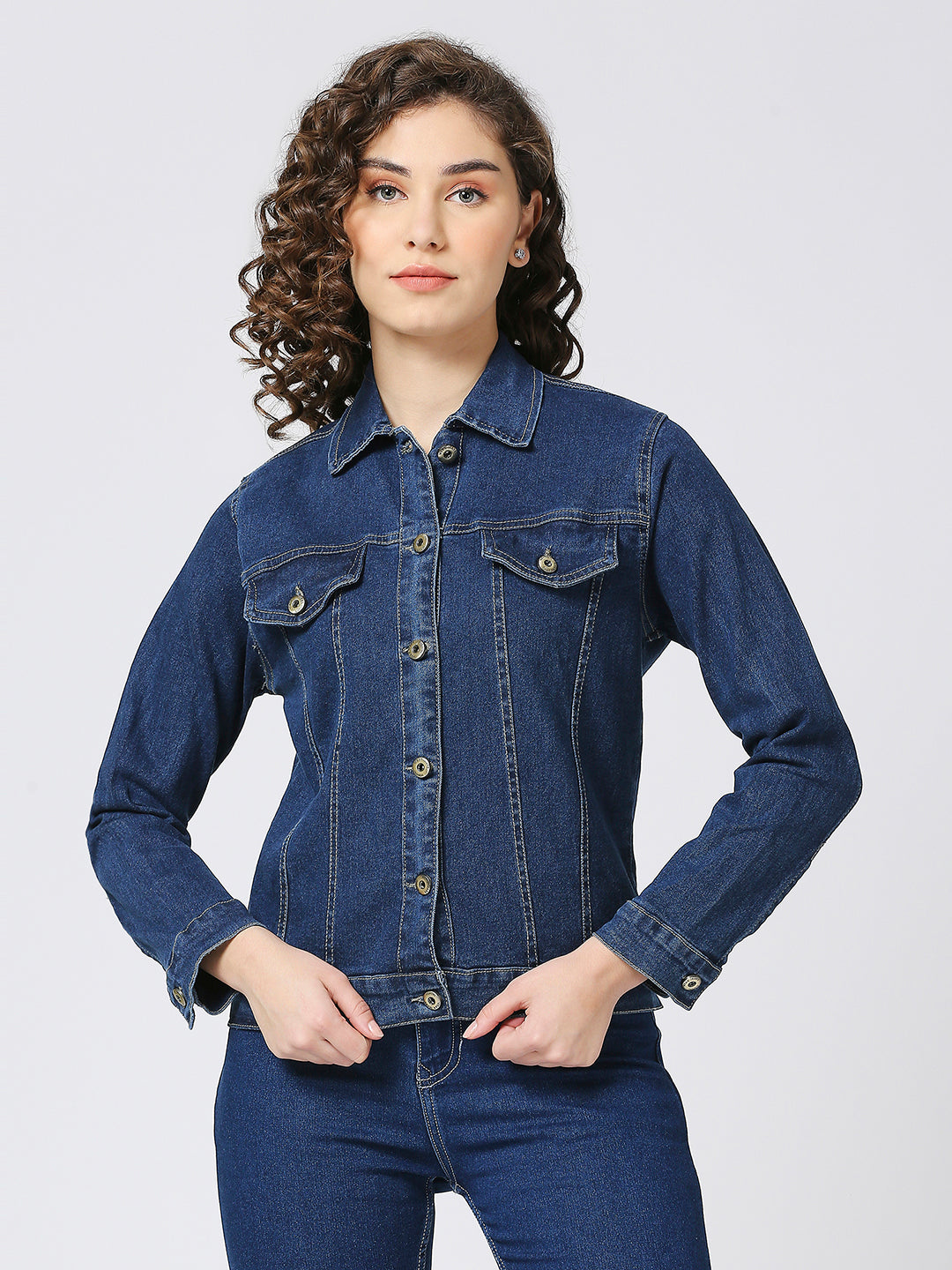 Cefalu®️ Dark Blue Denim Jacket for women