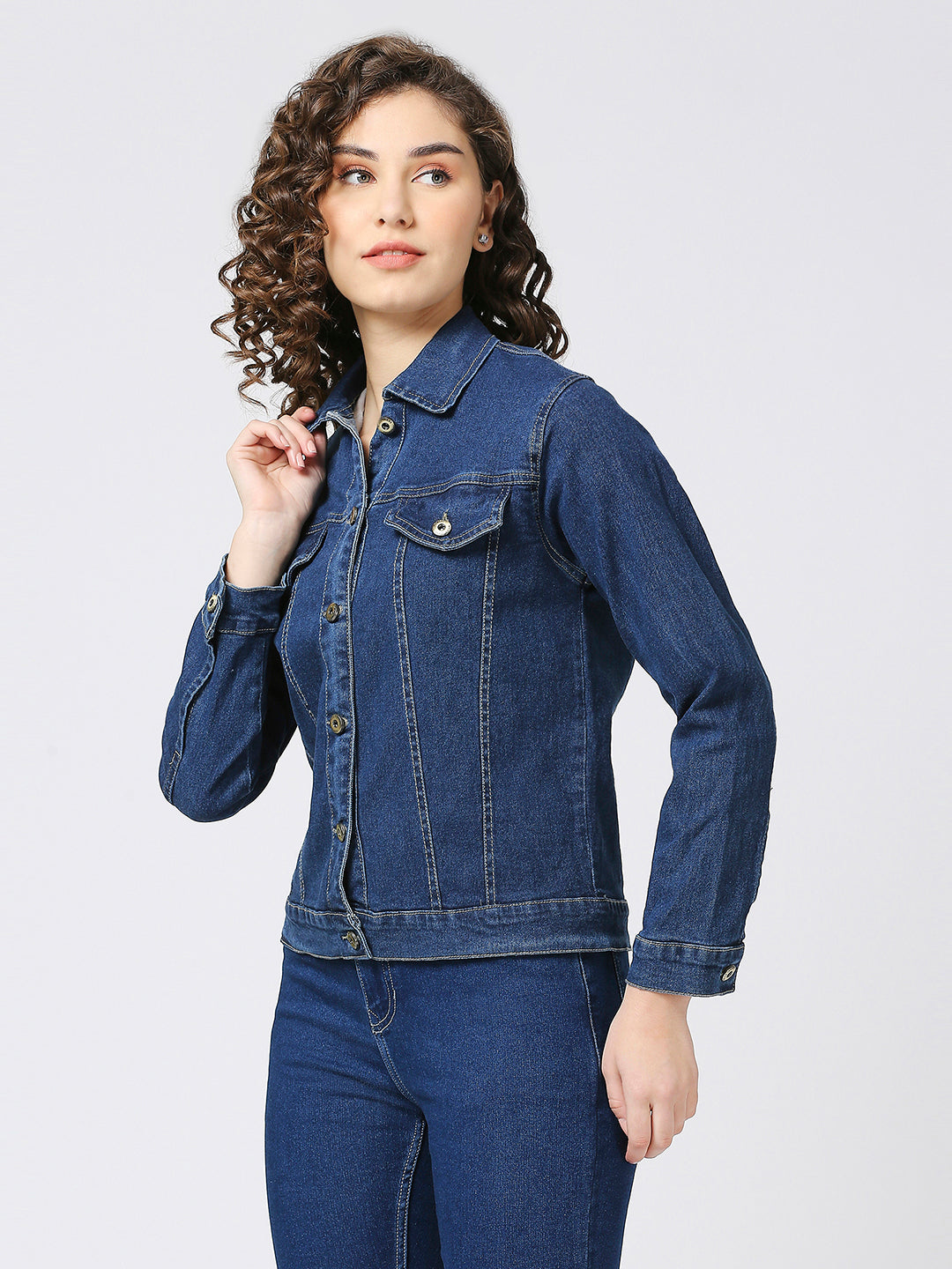 Cefalu®️ Dark Blue Denim Jacket for women