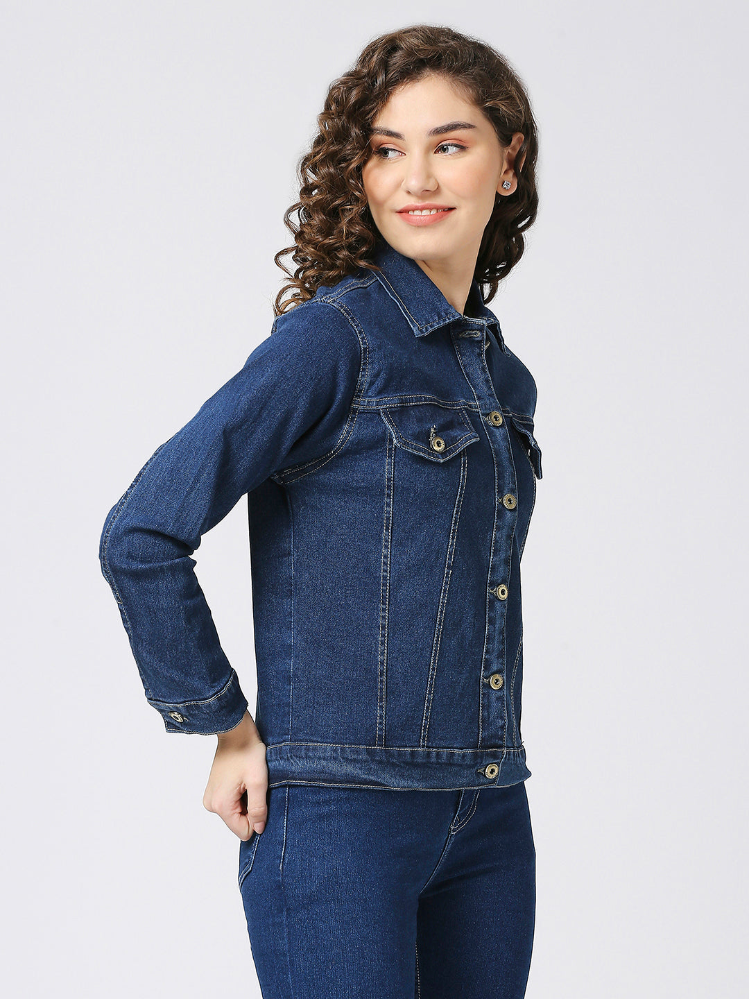 Cefalu®️ Dark Blue Denim Jacket for women