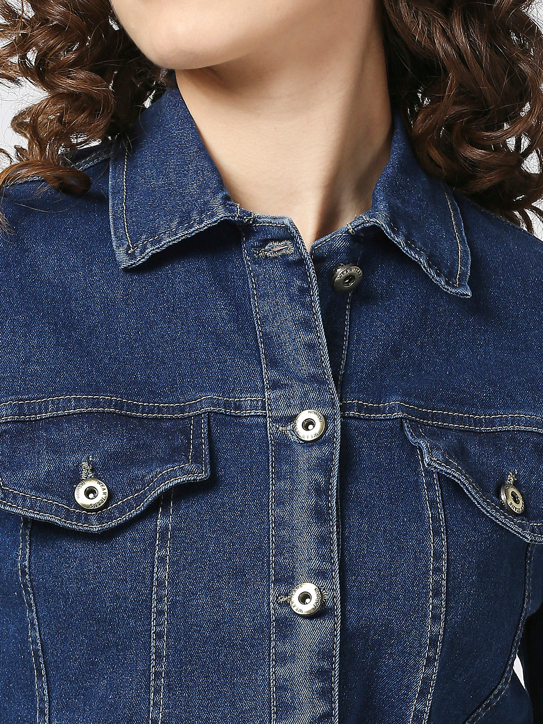 Cefalu®️ Dark Blue Denim Jacket for women