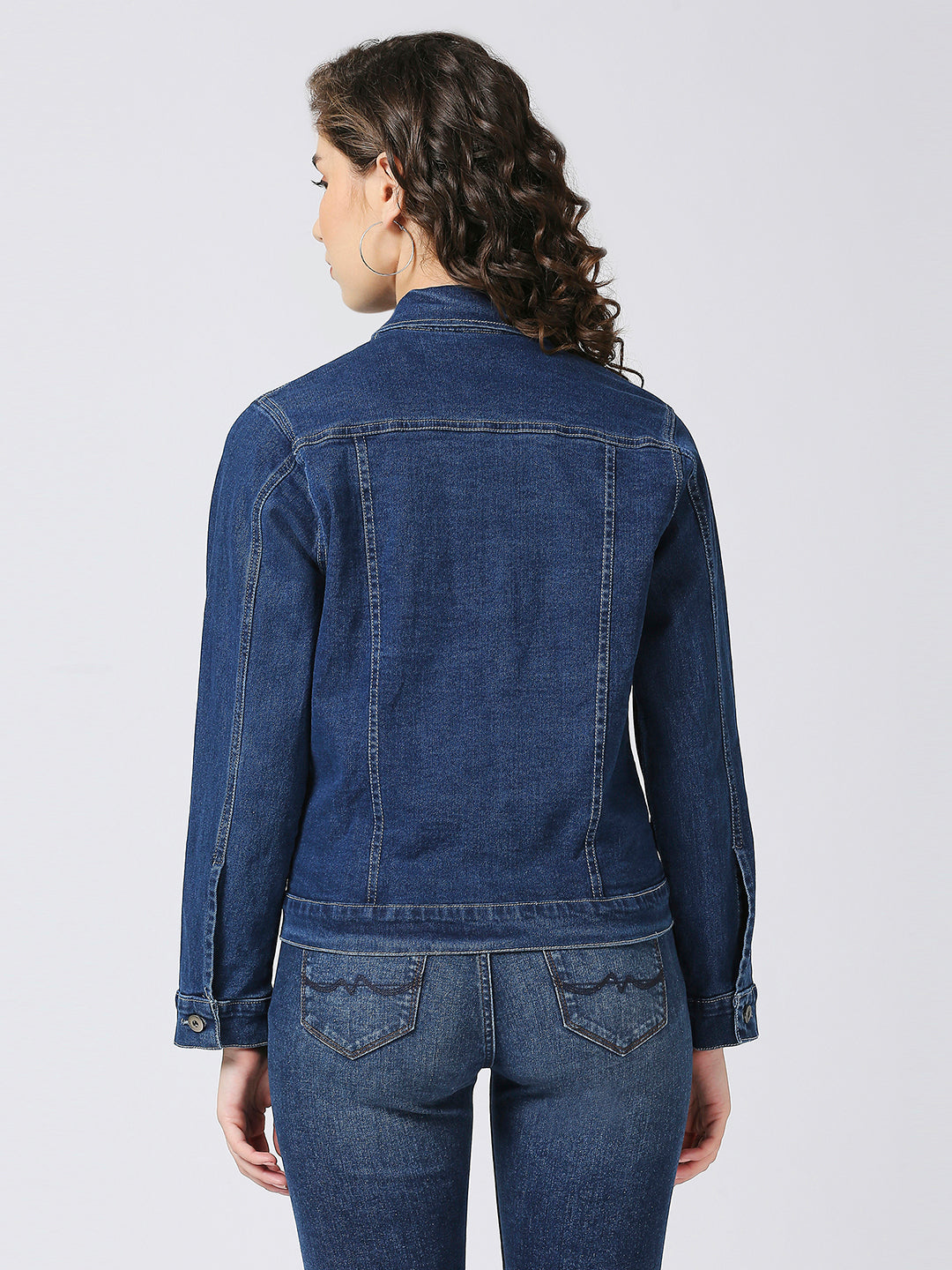 Cefalu Dark Blue Denim Jacket for women