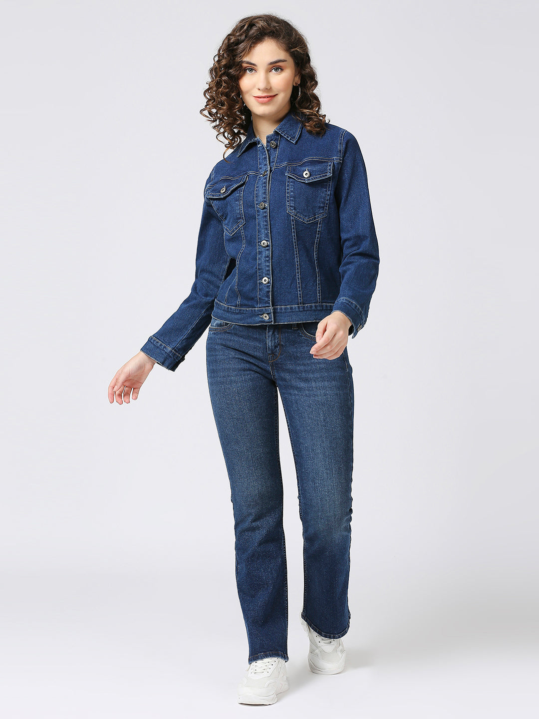 Cefalu Dark Blue Denim Jacket for women