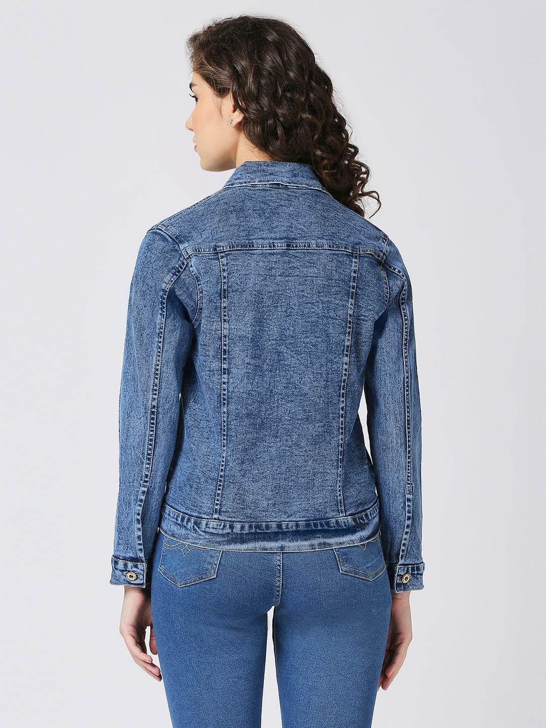 Cefalu Light Blue Denim Jacket for women