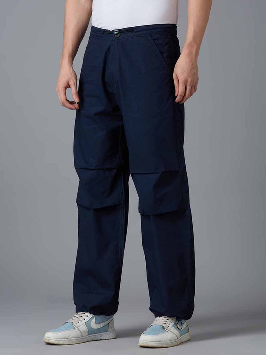 TCI Men Blue Parachute Pants