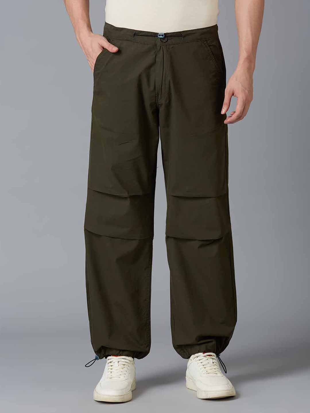 TCI Men Military Green Parachute Pants
