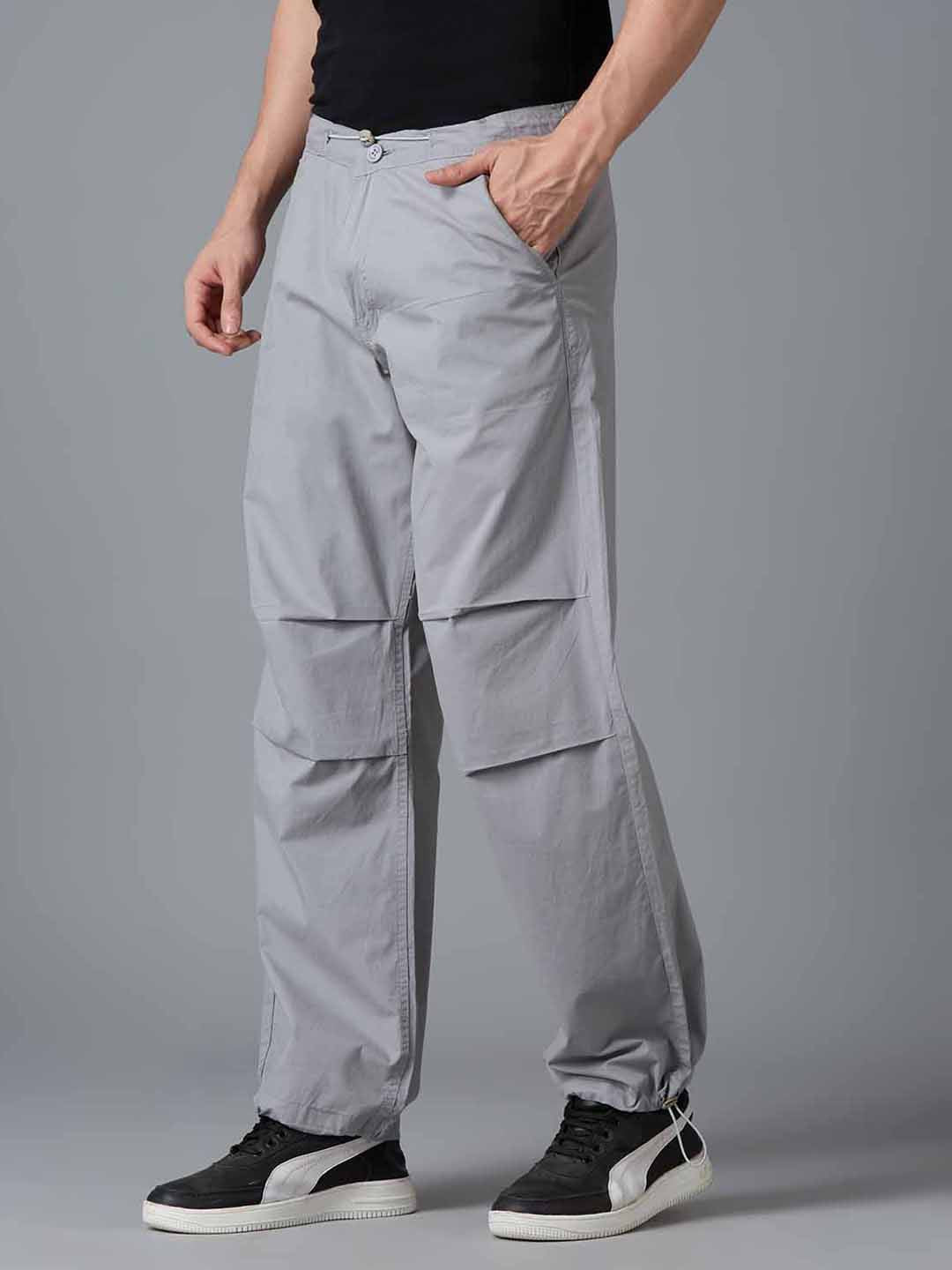TCI Men Light Grey Parachute Pants