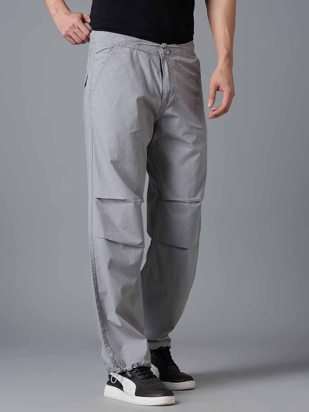 TCI Men Light Grey Parachute Pants