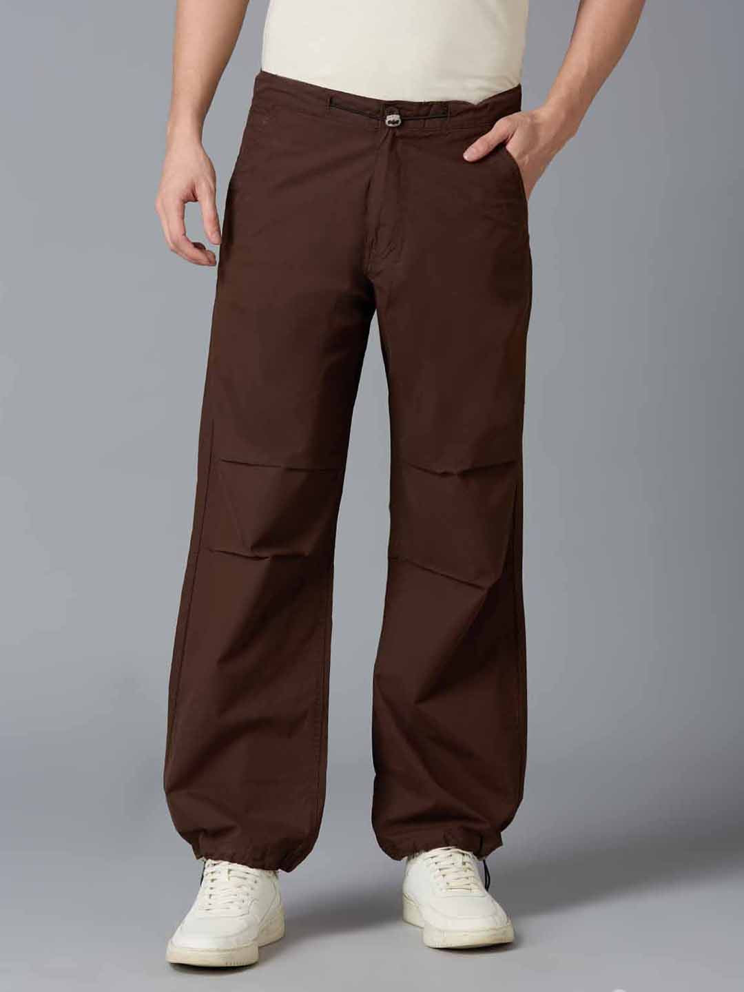 TCI Men Brown Parachute Pants