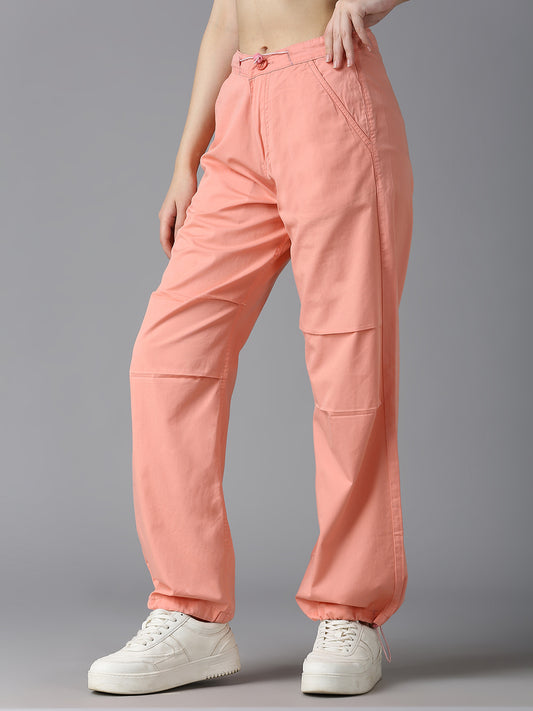 Cefalu Women Peach Parachute Pants