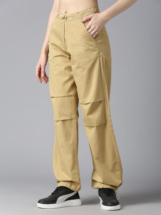 Cefalu Women Khaki Parachute Pants