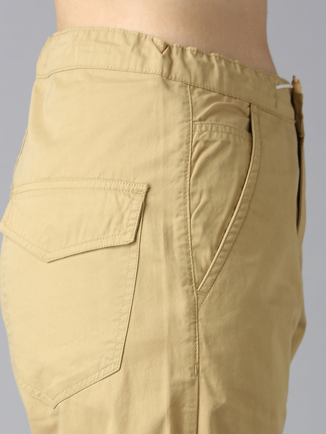 Cefalu Women Khaki Parachute Pants