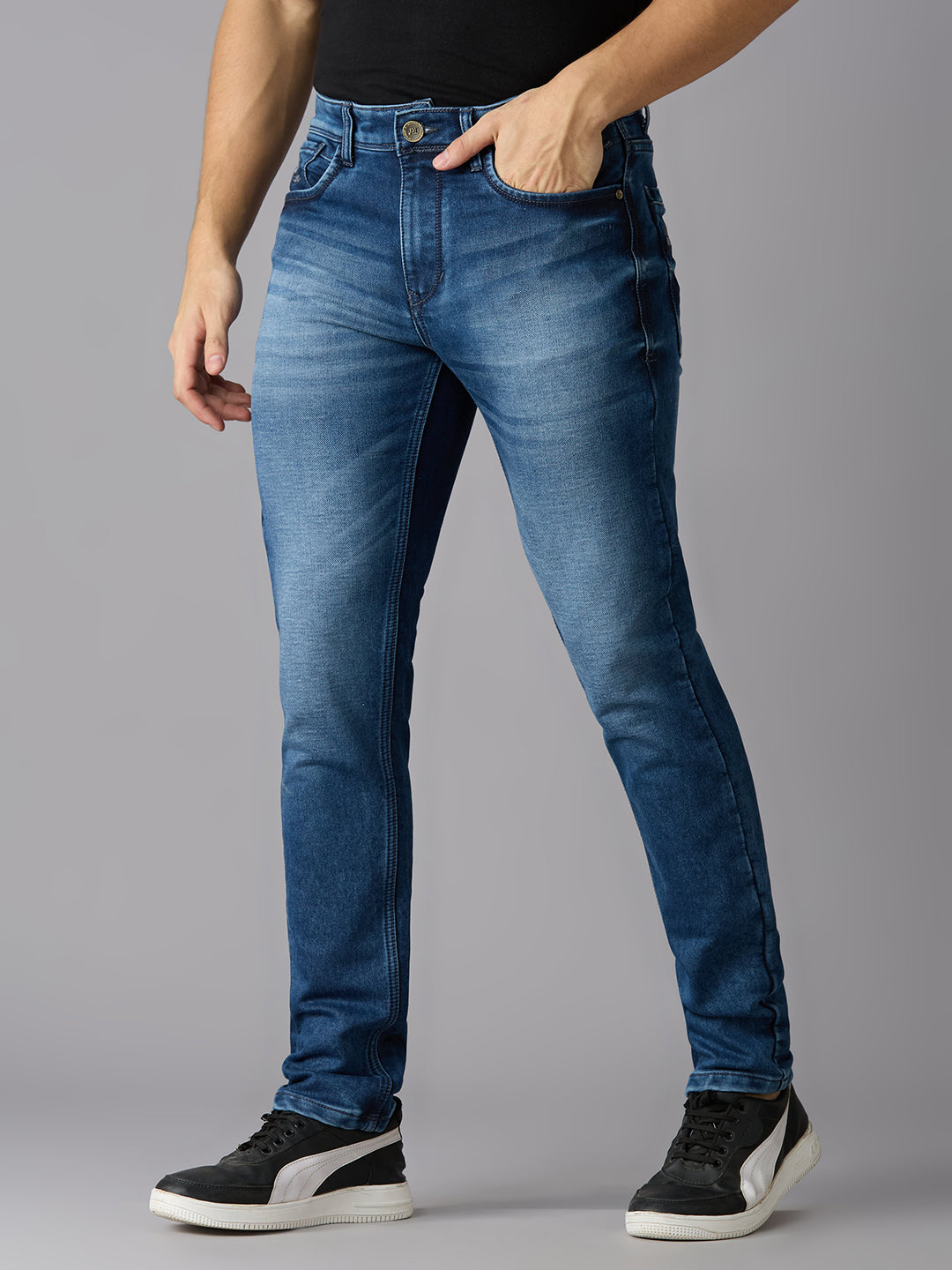 TCI Mens Comet Slim Fit Dark Blue Denim jeans
