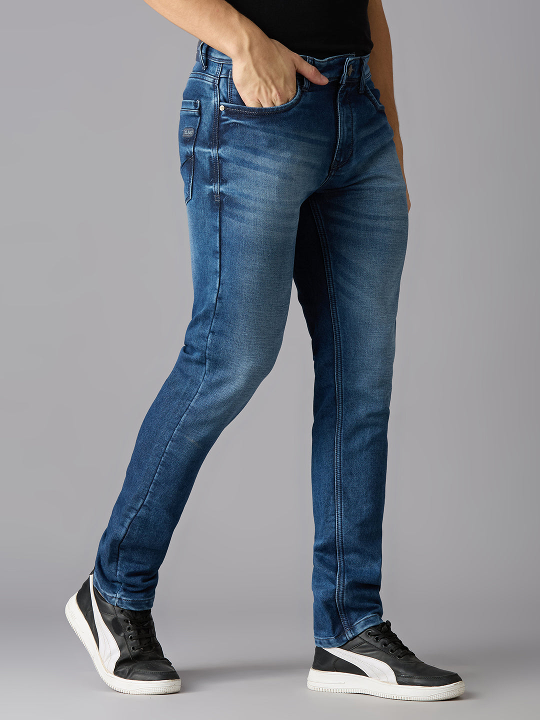 TCI Mens Comet Slim Fit Dark Blue Denim jeans