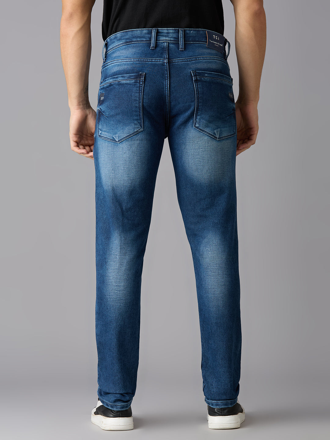 TCI Mens Comet Slim Fit Dark Blue Denim jeans