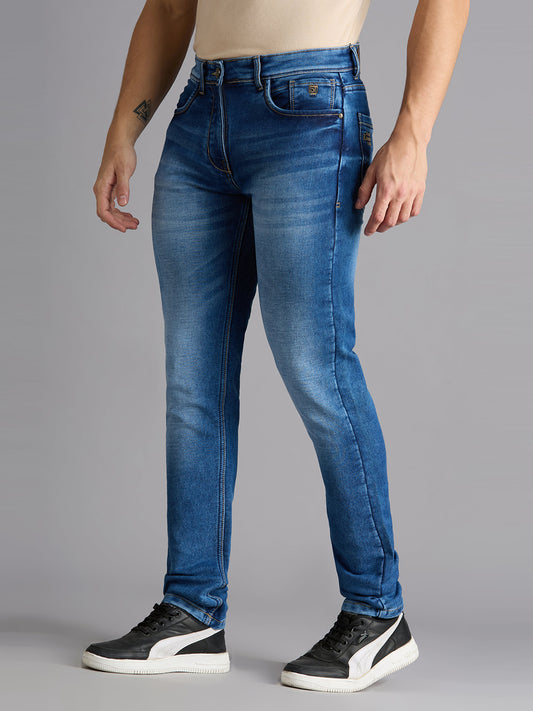TCI Mens Aero Dark Slim Fit Blue Denim jeans - Asthetic and Comfortable