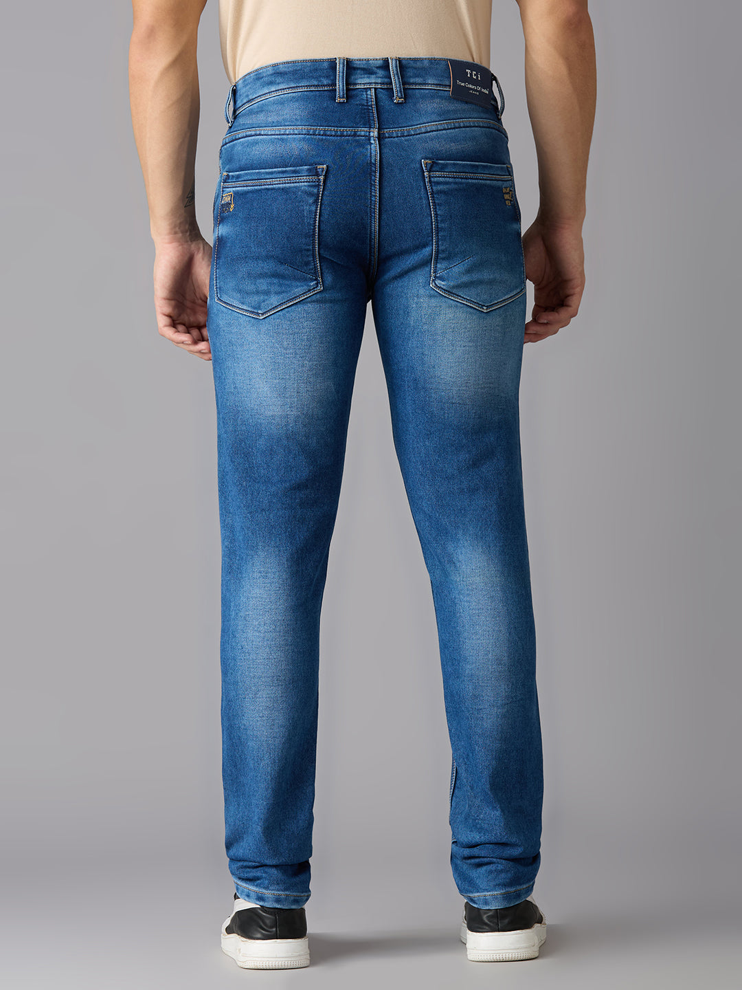 TCI Mens Aero Dark Slim Fit Blue Denim jeans - Asthetic and Comfortable