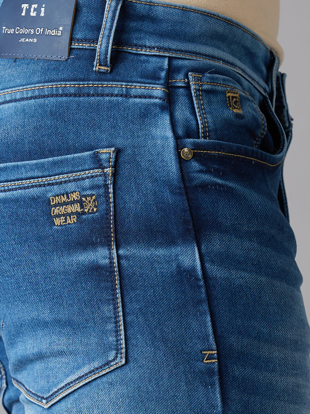TCI Mens Aero Dark Slim Fit Blue Denim jeans - Asthetic and Comfortable