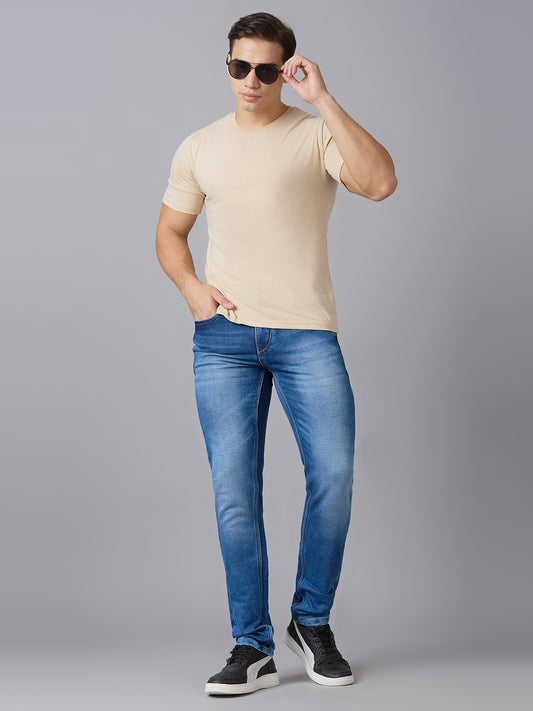 TCI Mens Aero Dark Slim Fit Blue Denim jeans - Asthetic and Comfortable