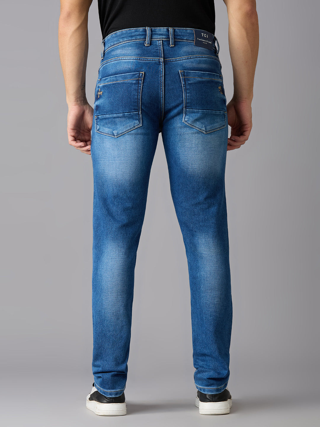 TCI Mens Truk Slim Fit Dark Blue Denim Jeans - Asthetic and Comfortable