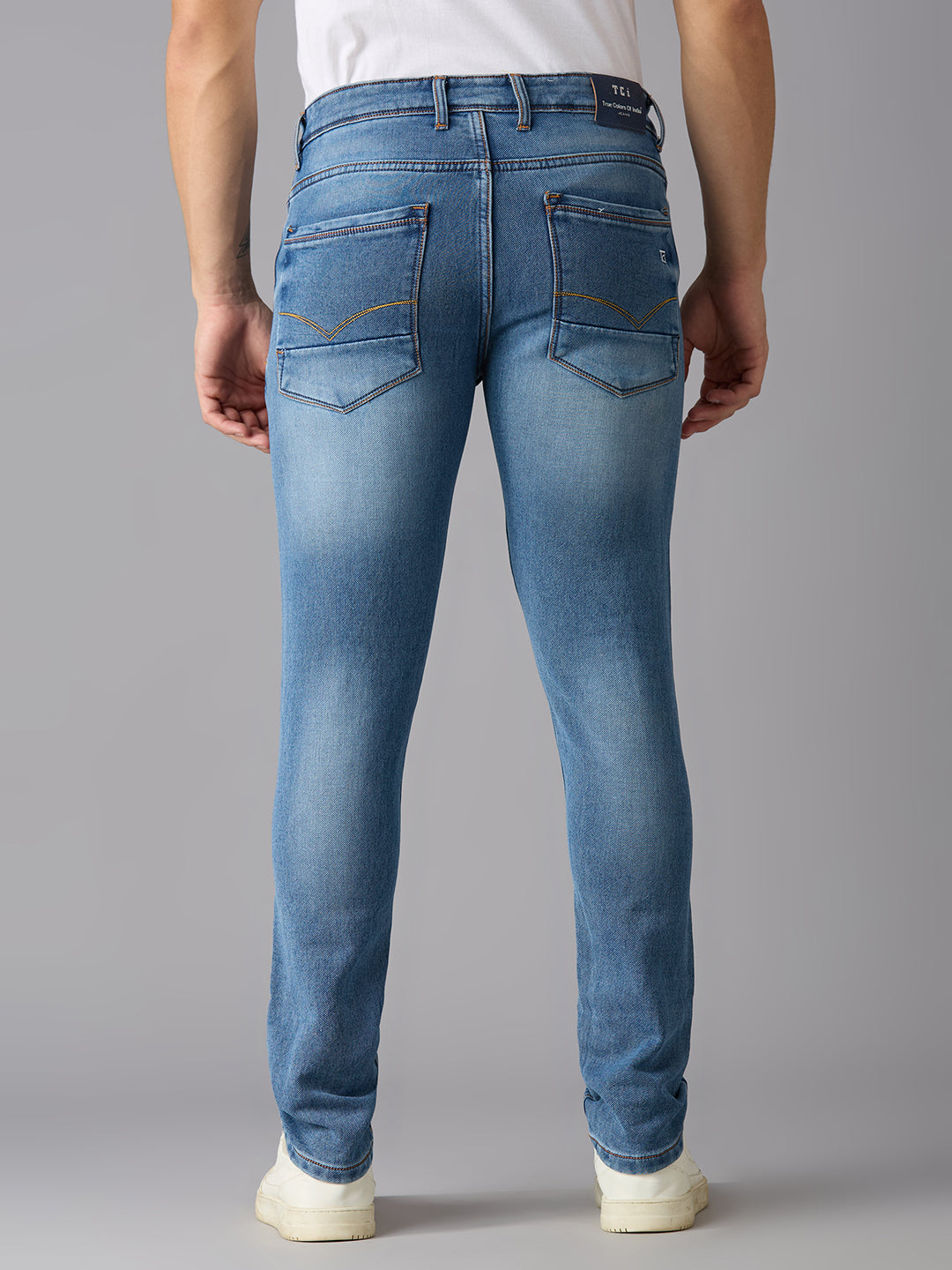 TCI Mens Jupiter Blue Denim Slim Fit jeans - Comfort and Style