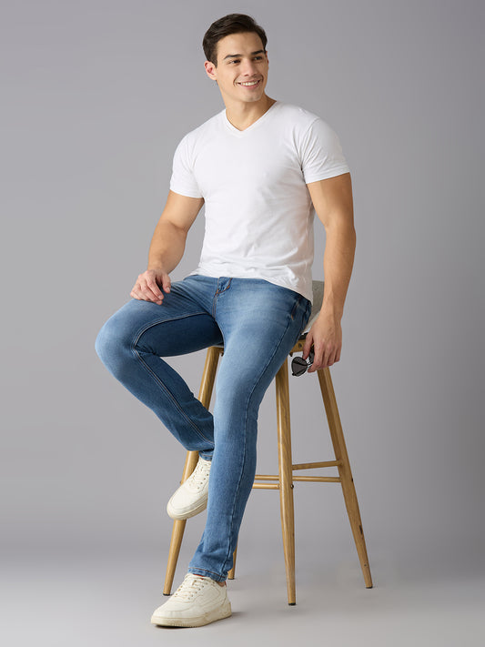 TCI Mens Jupiter Blue Denim Slim Fit jeans - Comfort and Style