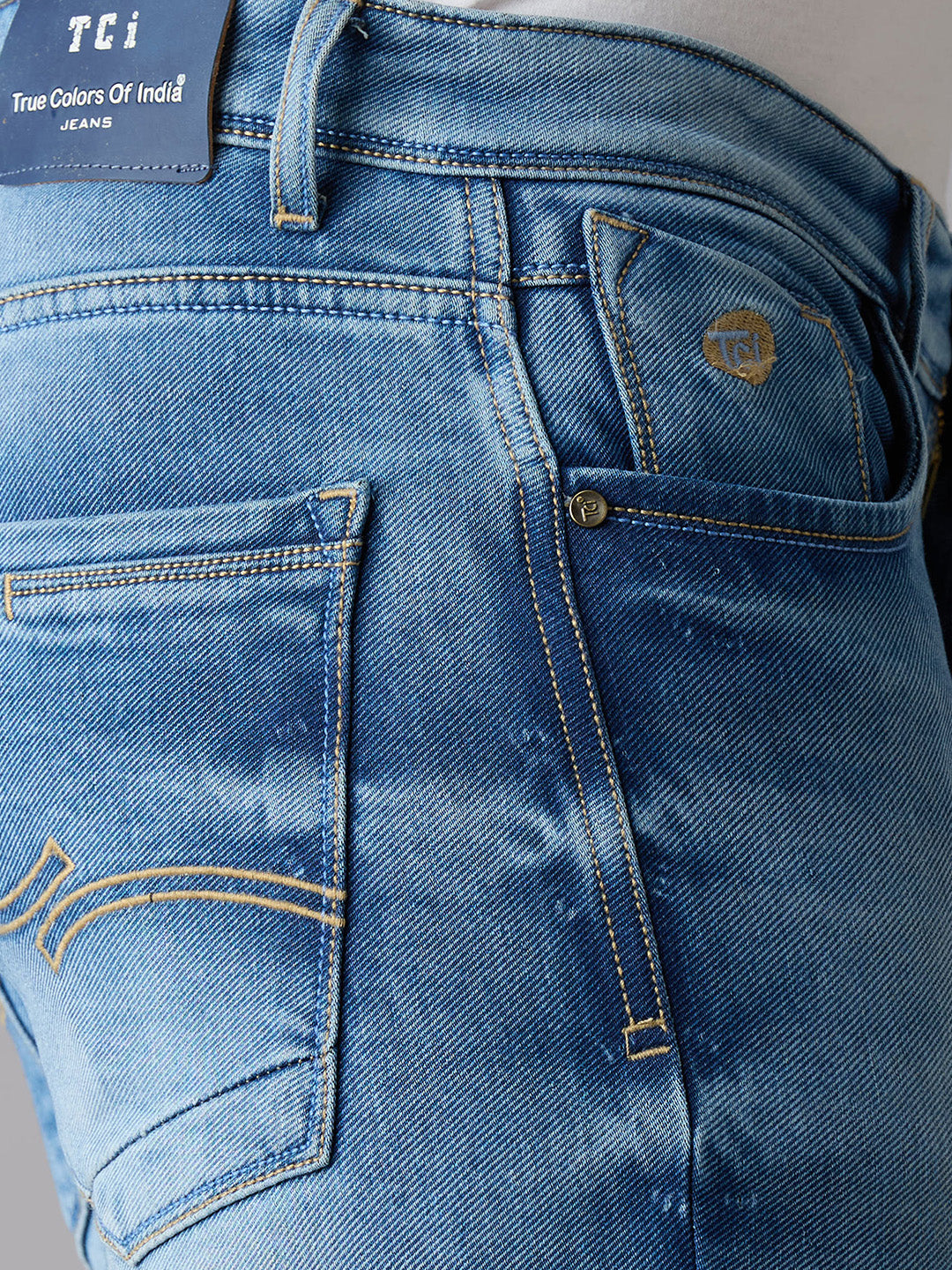 TCI Mens Meteor Blue Denim jeans - Asthetic and Comfortable