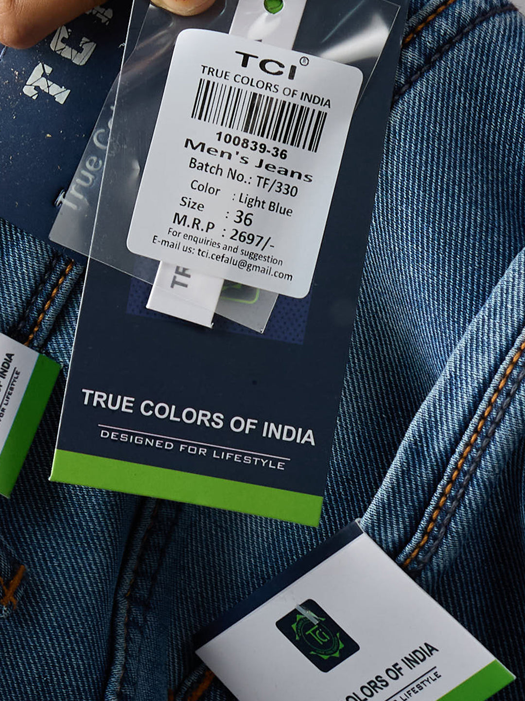 TCI Mens Meteor Blue Denim jeans - Asthetic and Comfortable