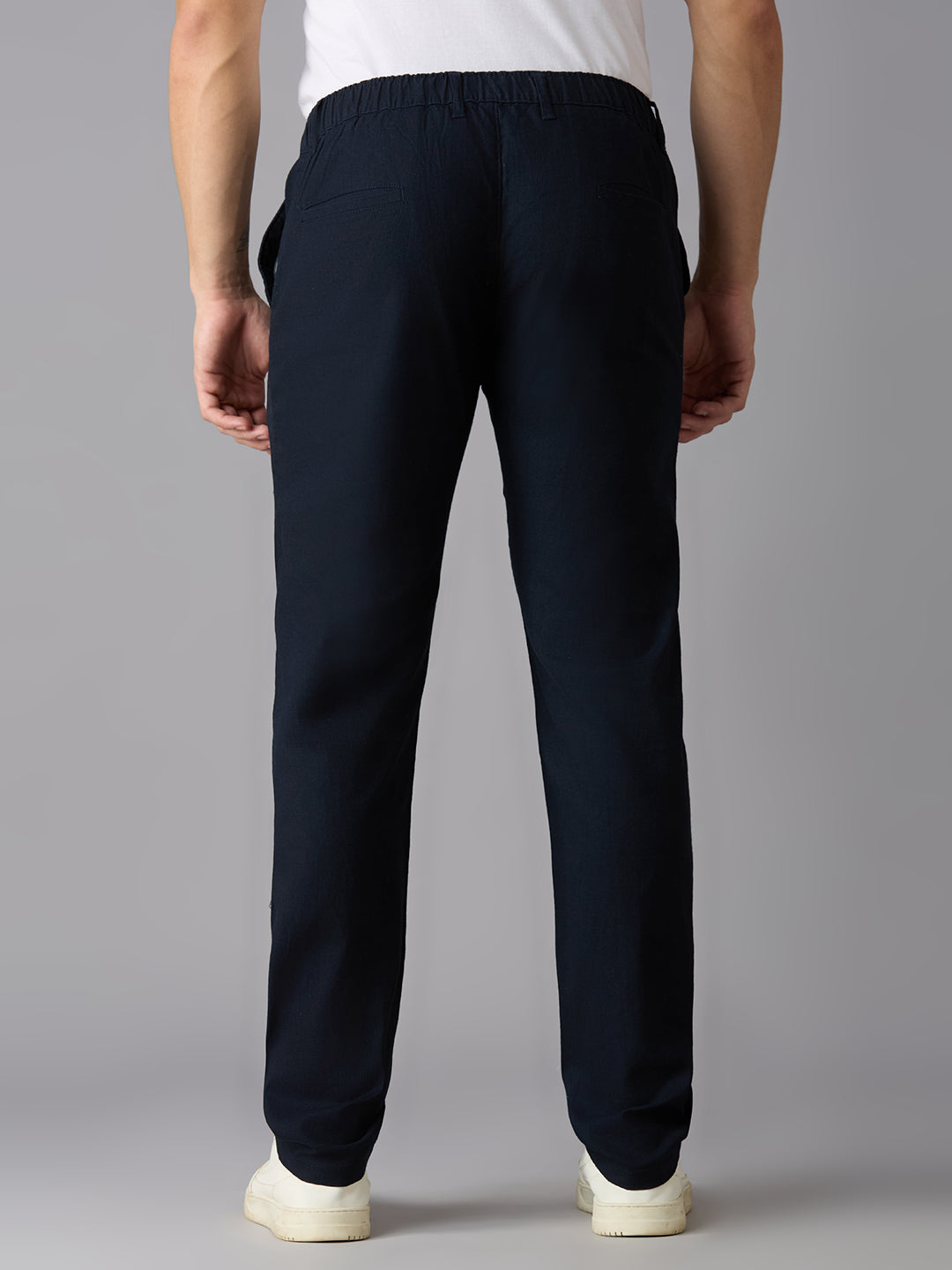 TCI Men Navy Blue Traveller Pants