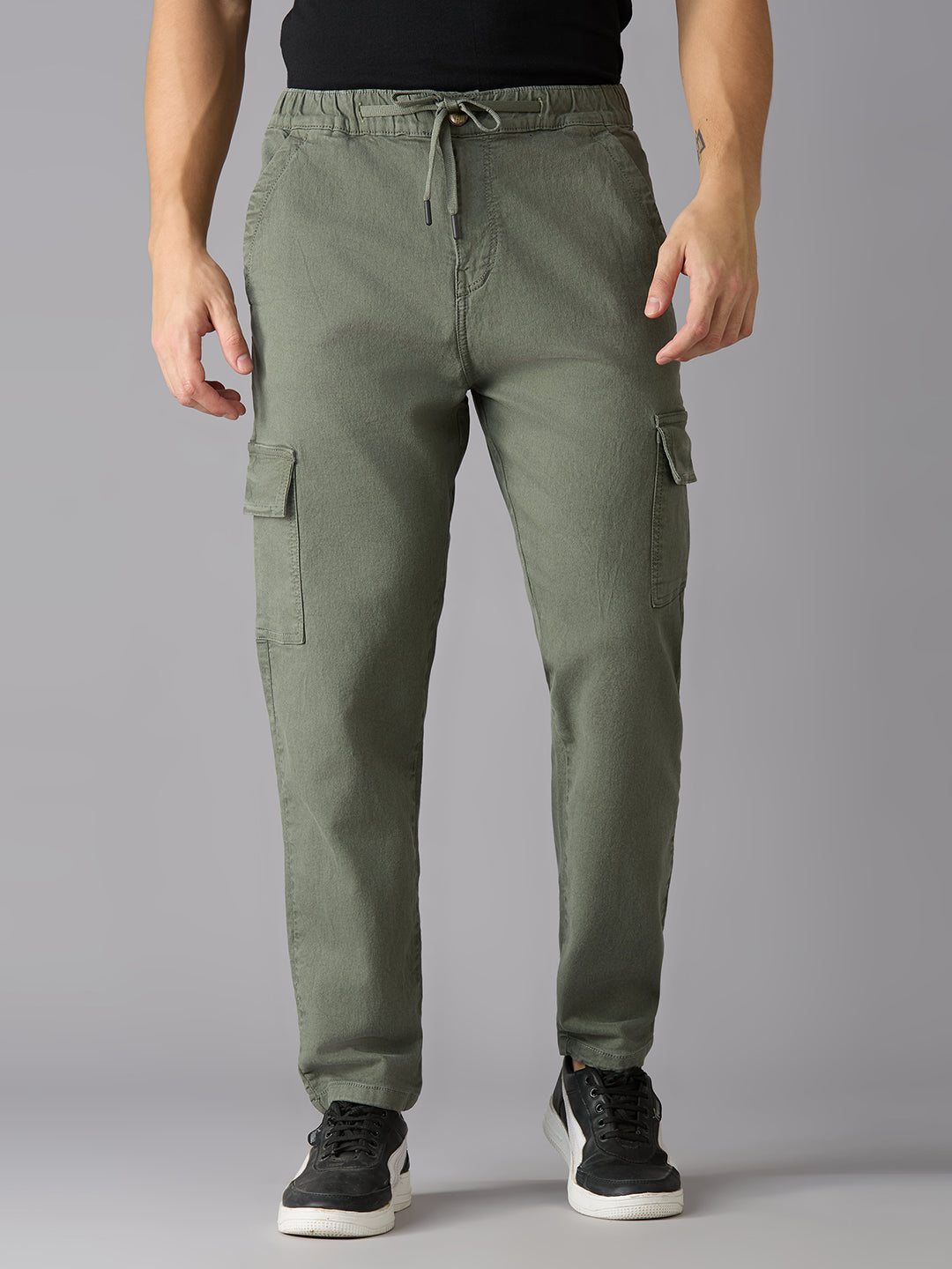 Cefalu Men Olive Cargo Pants