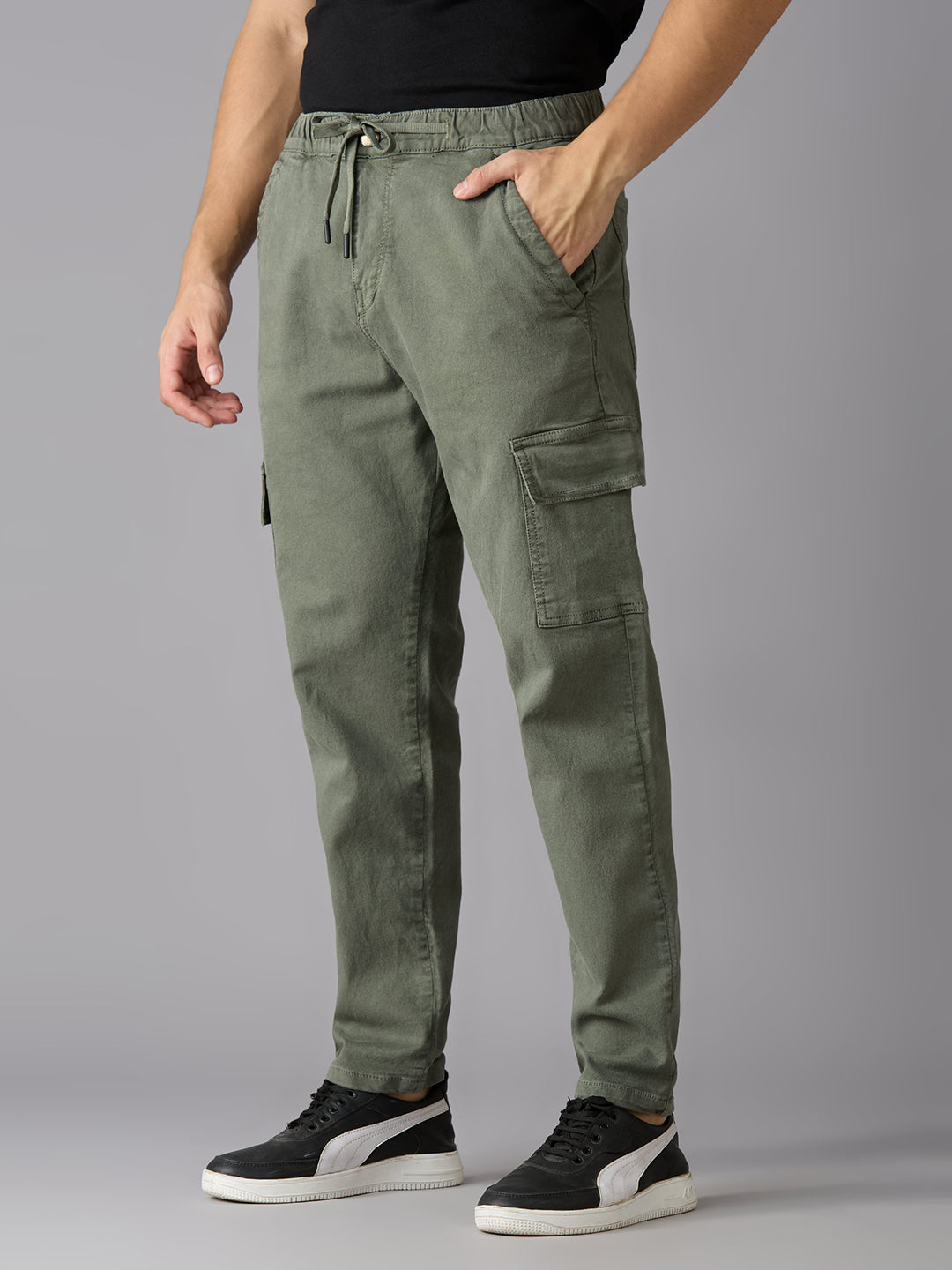 Cefalu Men Olive Cargo Pants